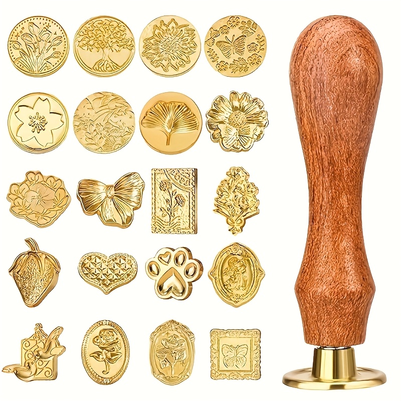Wax Seal Stamp Kit - Set stempel lilin 21 buah dengan
