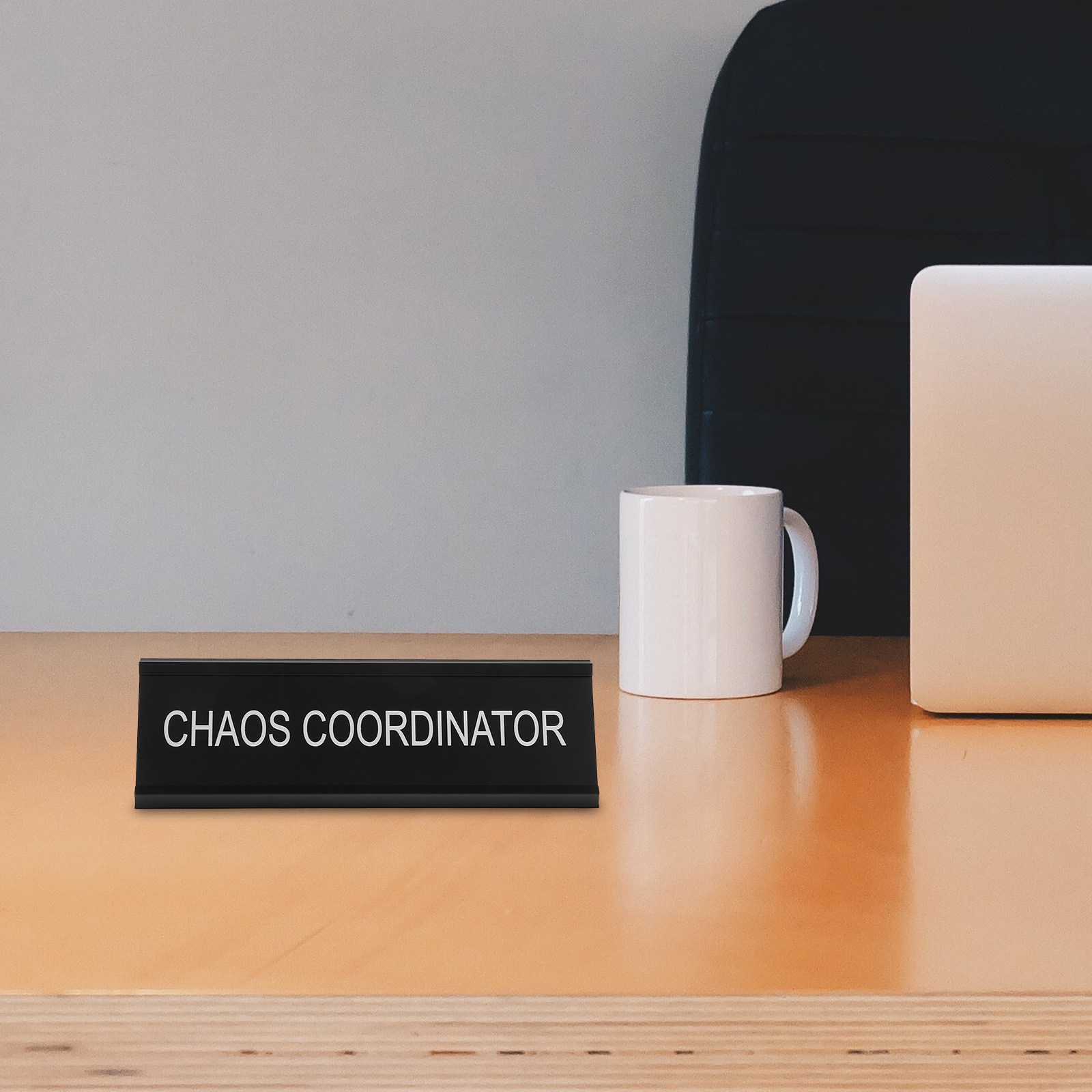 Desk Name Plate - Plakat Meja Aluminium Bentuk L, Penyelenggara