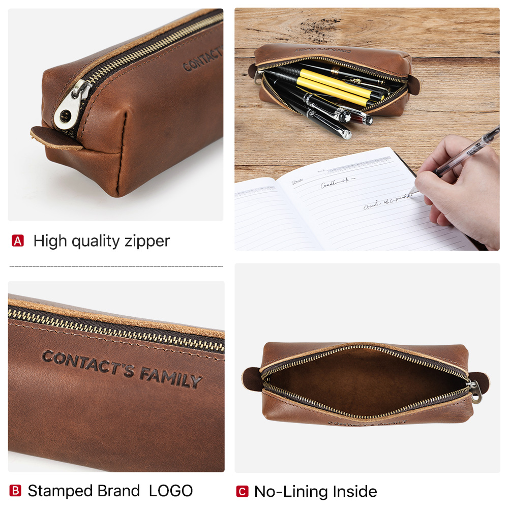 Tempat Pensil Kulit Retro Temp - Stationery Supplies Business ulasan dan harga