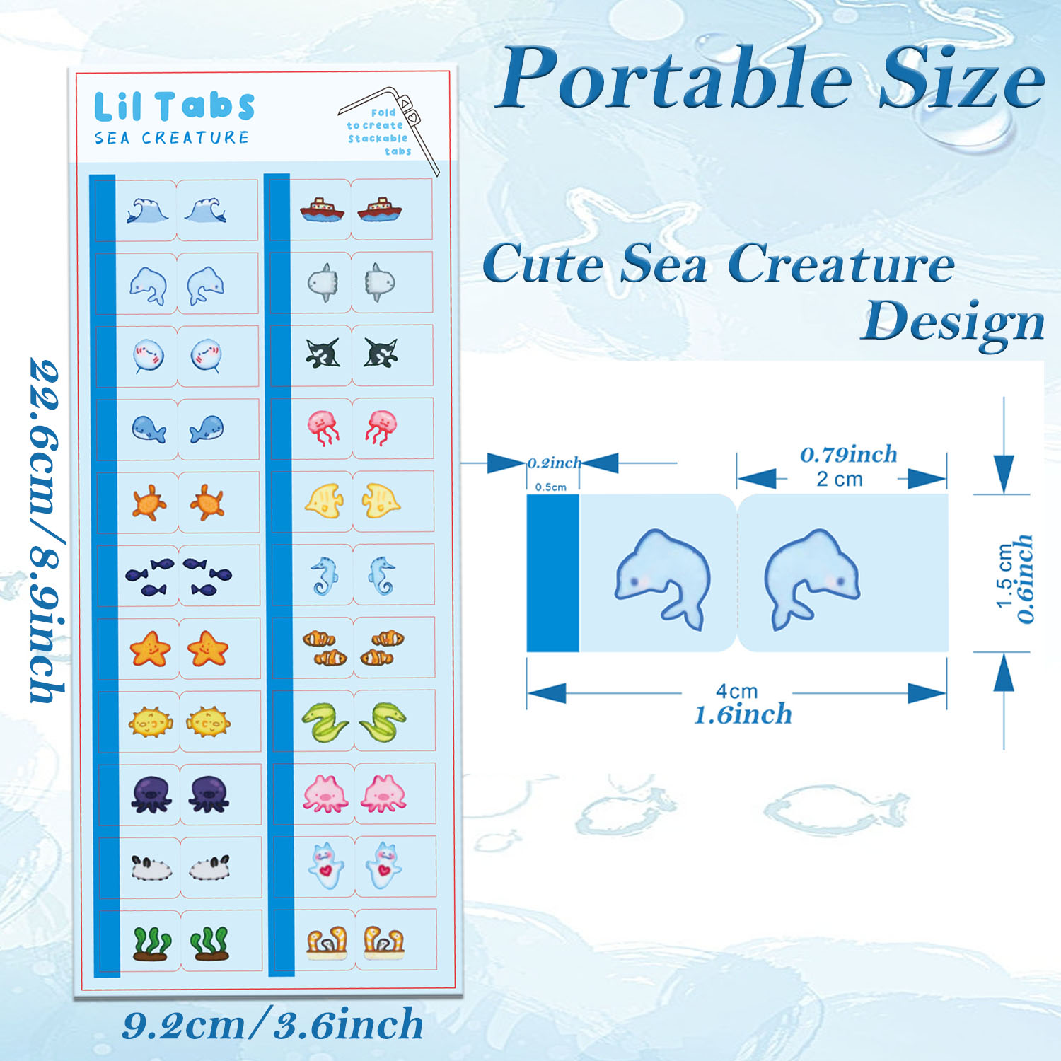 Tab Stiker Tab Lil Makhluk Lau - Index Tab Divider ulasan dan harga