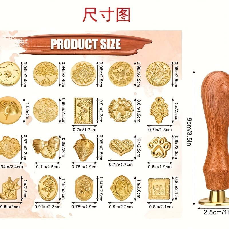 Set stempel lilin 21 buah deng - Wax Seal Stamp Kit ulasan dan harga