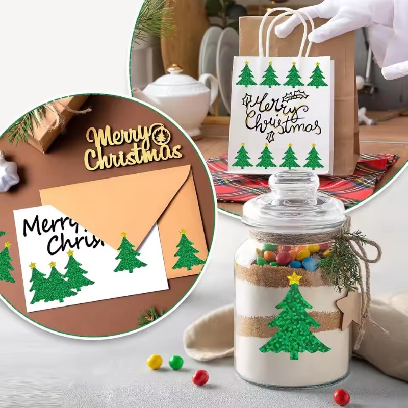 Stiker Pohon Natal Berkilauan  - Ideal Stationery & Office Supply ulasan dan harga