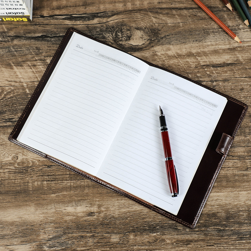 Kulit asli buatan tangan A5 La - Stationery Supplies Business ulasan dan harga