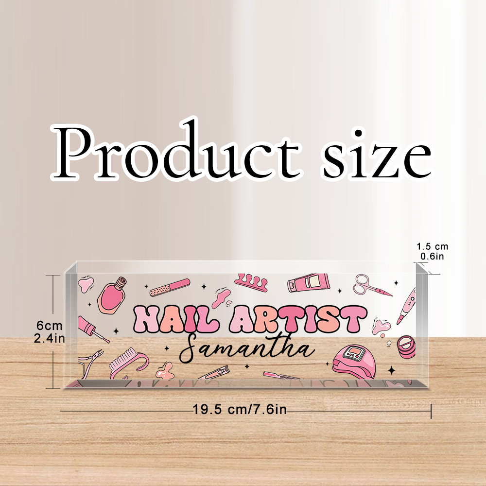 Plakat Nama Meja Akrilik Custo - Desk Name Plate ulasan dan harga