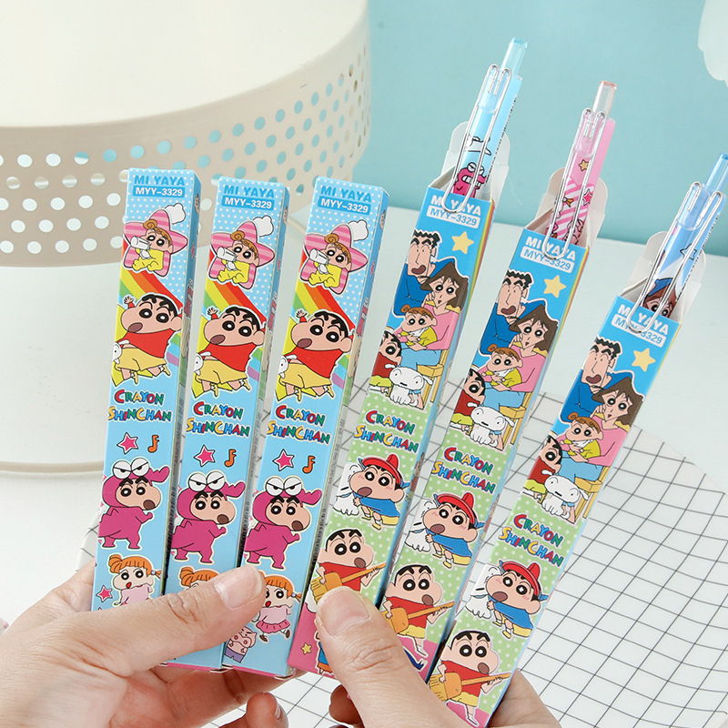 6Pcs Pena Gel Kartun Crayon Sh - Supply Of Office Stationery ulasan dan harga